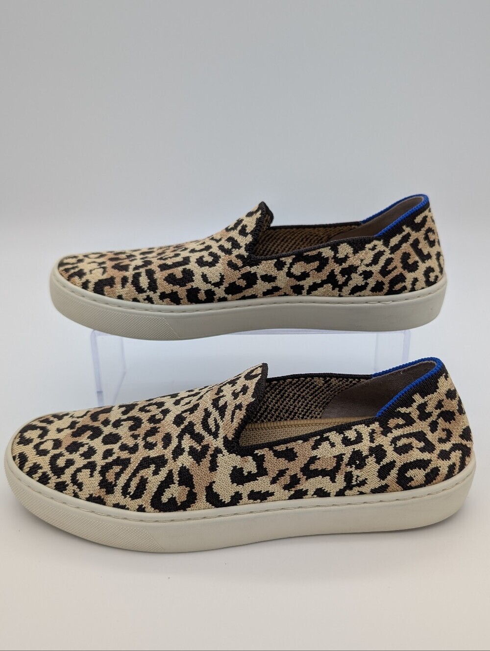 Rothy's Desert Cat Camo Cat Original Slip-On Leopard Print Sneakers - Picture 5 of 9